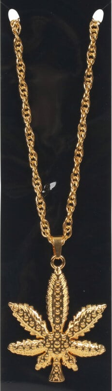 Hash-blad halskæde, guld