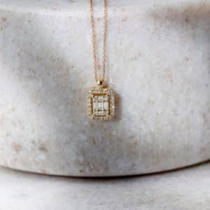 18 Karat Guld Halskæde fra Smykkekæden med Diamanter 0,24 Carat TW/SI