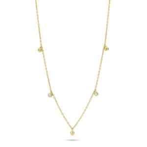 Spirit Icons Sway Halskæde i 14 Karat Guld med Diamanter 0,04 Carat W/VS