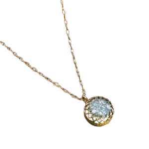 Guld halskæde med romersk glas