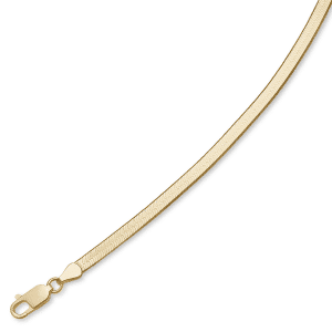 Slange Flad 8 Karat Guld Halskæde fra Støvring Design