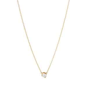 Georg Jensen Signatur Diamond 18 kt. guld halskæde med vedhæng med brillant 0,20ct