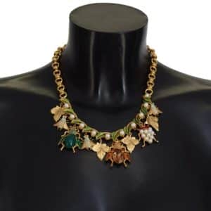 Dolce & Gabbana Guld Crystal Halskæde Smykke