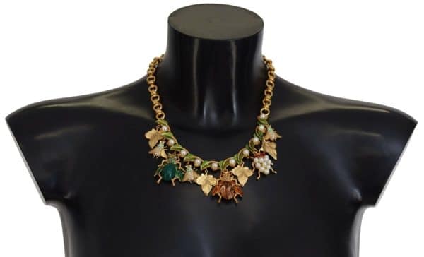 Dolce & Gabbana Guld Crystal Halskæde Smykke